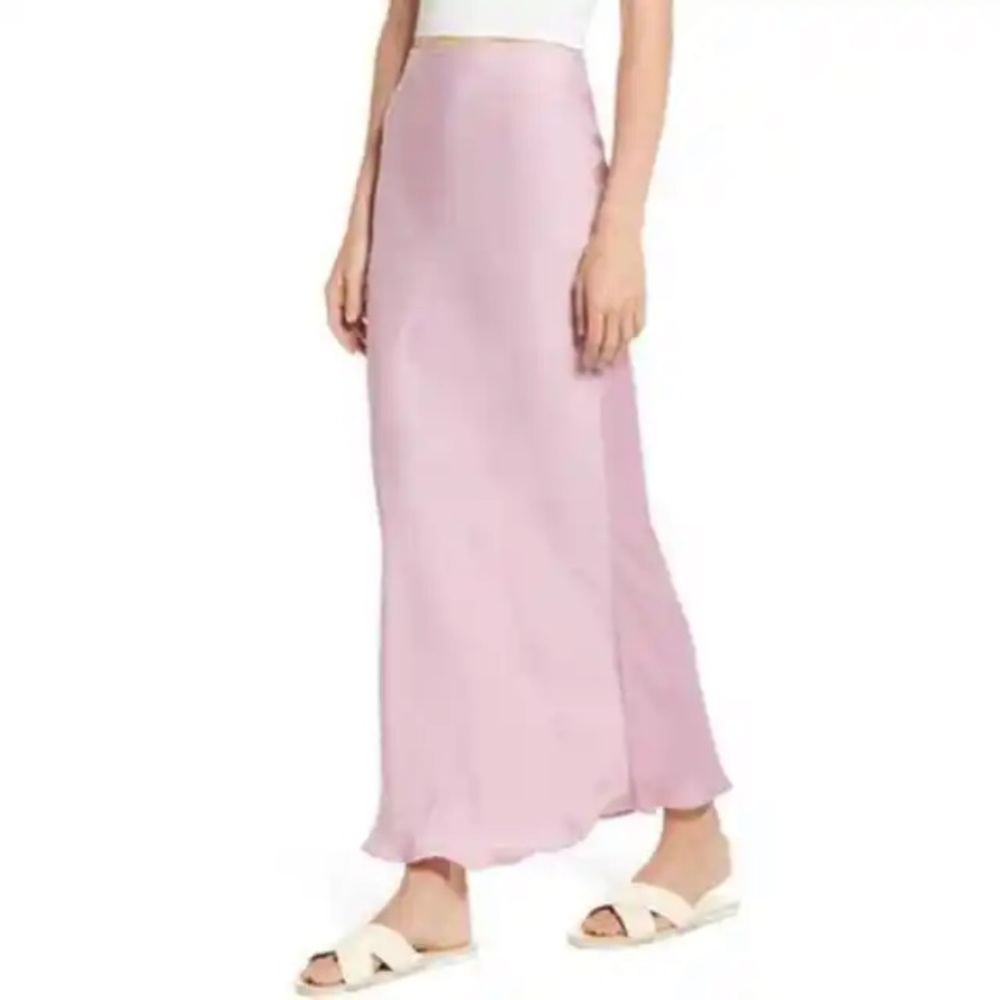Free People Light Pink Midi Skirt